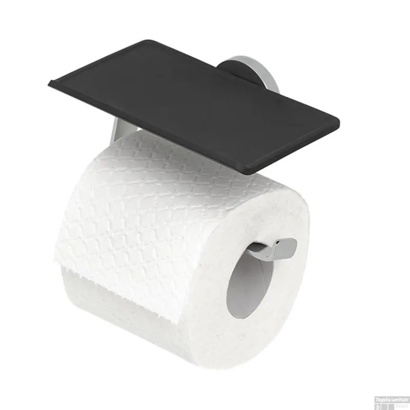 Betrouwbaar Toiletrolhouder Tiger Noon Met Planchet Zwart Chroom