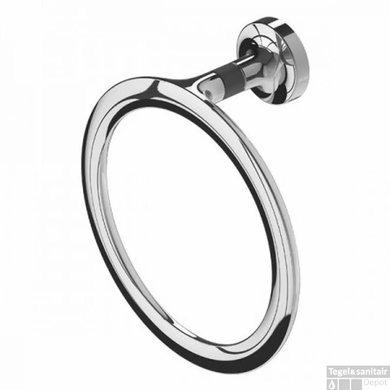 Seizoensaanbieding Geesa Tone Handdoekring Rond 17.8 Cm. Chroom