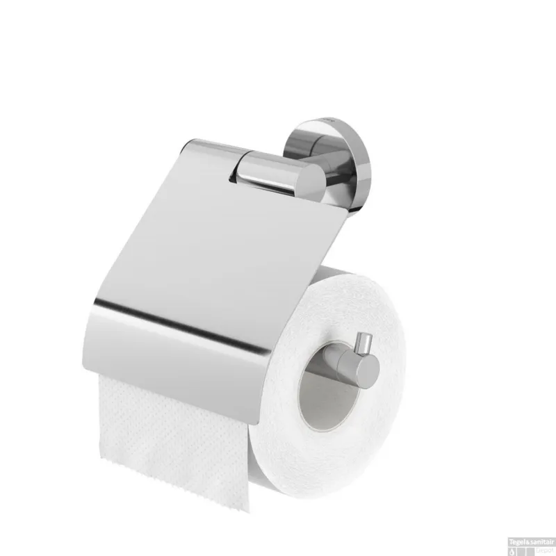 Betaalbaar Toiletrolhouder Tiger Boston met Klep RVS Glans