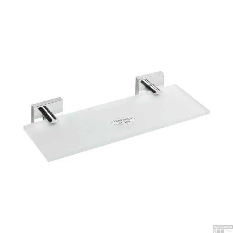 Glazen Planchet Sapho X-Square 60x5.5 cm Chroom Veilige Betaling