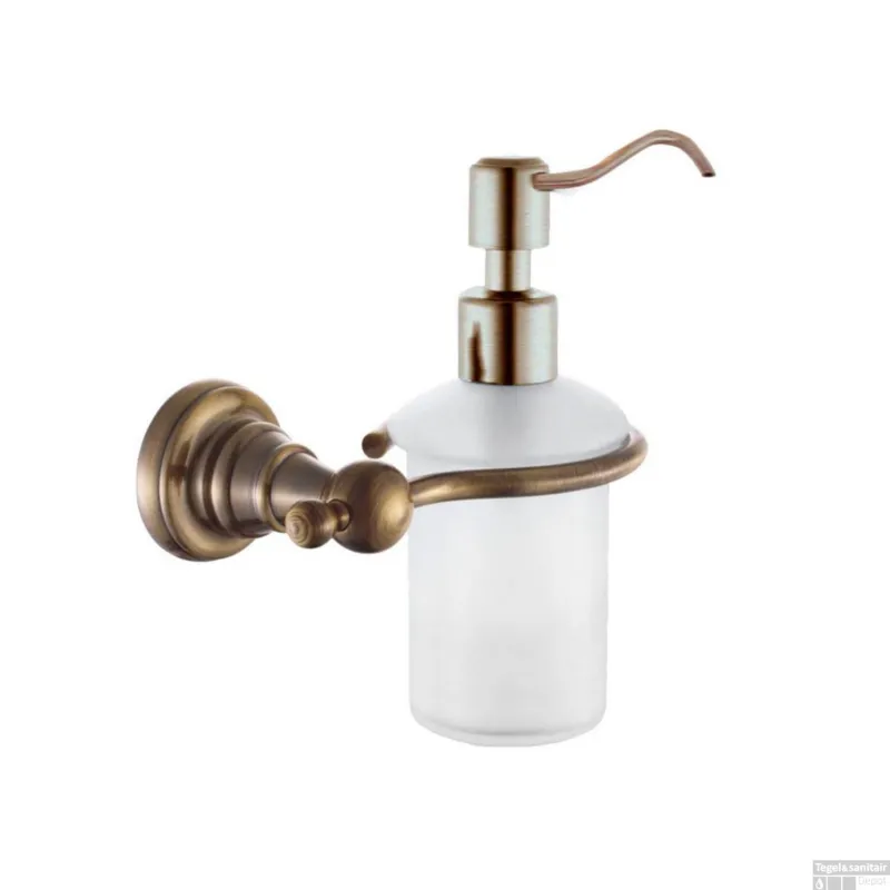 Zeepdispenser Sapho Diamond Hangend 200 ML Brons / Melkglas Goedkoop