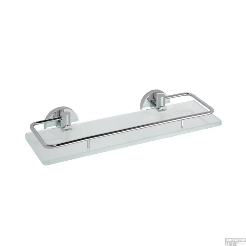 Glazen Planchet Sapho X-Round 30x5.5 cm met Rails Chroom Express Levering