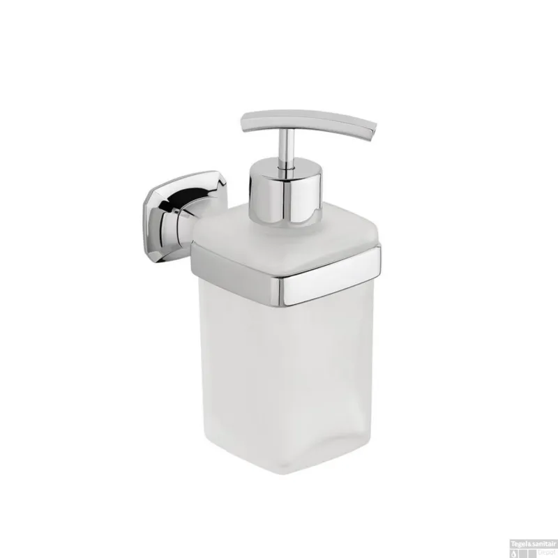 Beste Prijs Zeepdispenser Sapho Aida Hangend 270 ML Chroom / Satijnglas