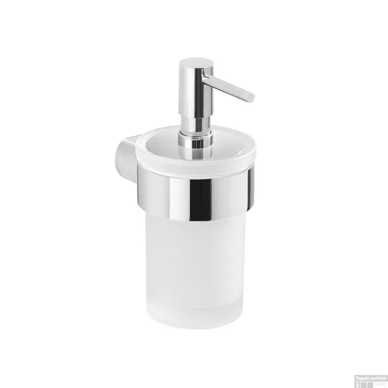 Zeepdispenser Sapho Pirenei Hangend 125 ML Chroom / Satijnglas Nieuw