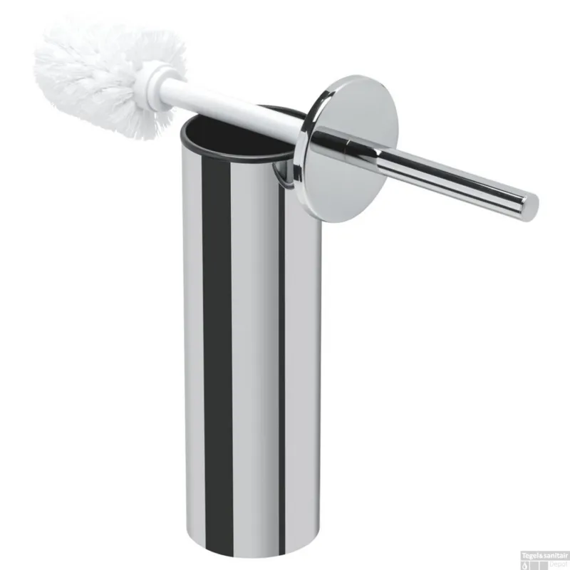 Beste Prijs Toiletborstel met Houder Geesa Nemox Wand Witte Borstelkop Chroom