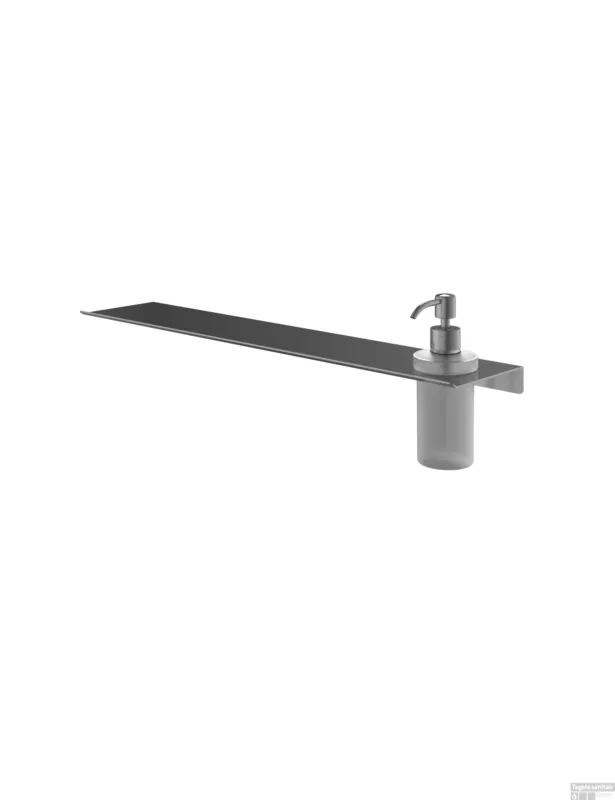 Hotbath &More Zeepdispenser glass voor Planchet serie Geborsteld gunmetal PVD Betaalbaar