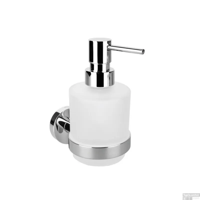 Zeepdispenser Sapho X-Round Hangend 150 ML Chroom / Melkglas Hete Deal