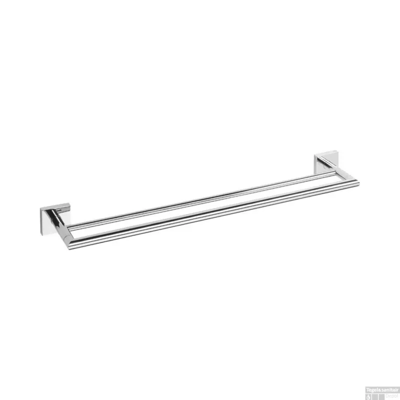 Dubbele Handdoekhouder Sapho X-Square Hangend 65x5.5 cm Chroom Bestel Nu