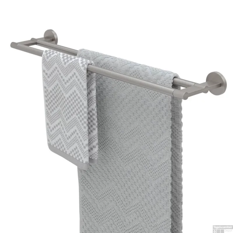 Tiger Noon Handdoekenrek Dubbel RVS Geborsteld 5x60x12.5 cm Uitverkoop