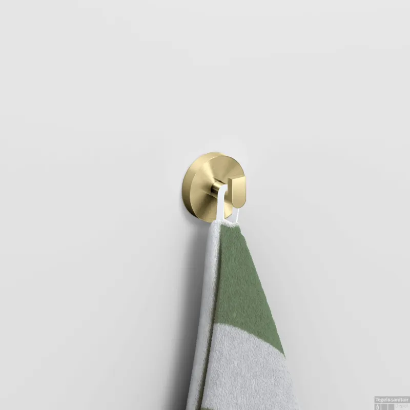 Handdoekhaak Clou Flat Set 2st Goud Geborsteld PVD Aanbieding