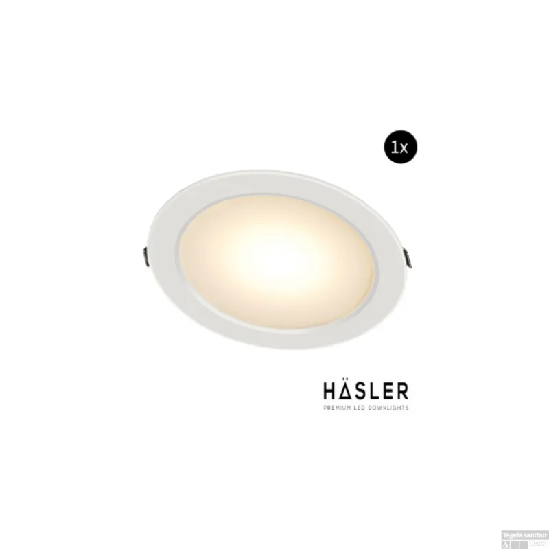 Flitsaanbieding Inbouwspot Häsler Toledo Incl. Fase Aansnijding Dimbaar 13.7 cm 8 Watt Warm Wit Set 1x