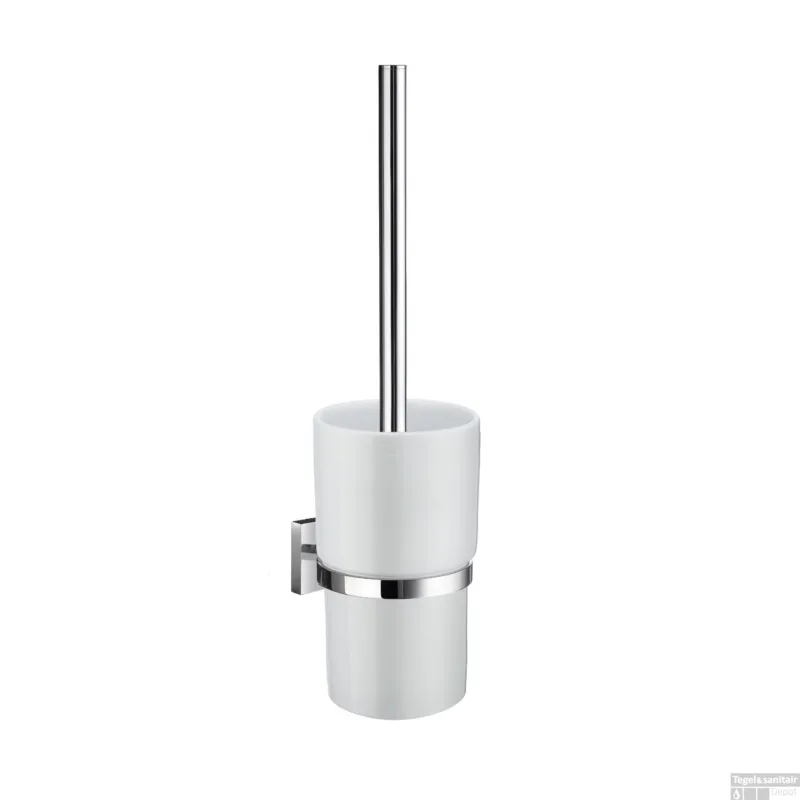 Aanbieding Toiletborstel met Wandhouder Smedbo House Porselein Glas met Chroom