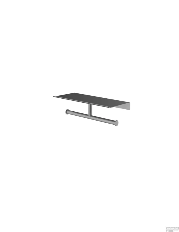 Hotbath &More Dubbele rolhouder voor Planchet serie Geborsteld gunmetal PVD Tijdelijk Beschikbaar