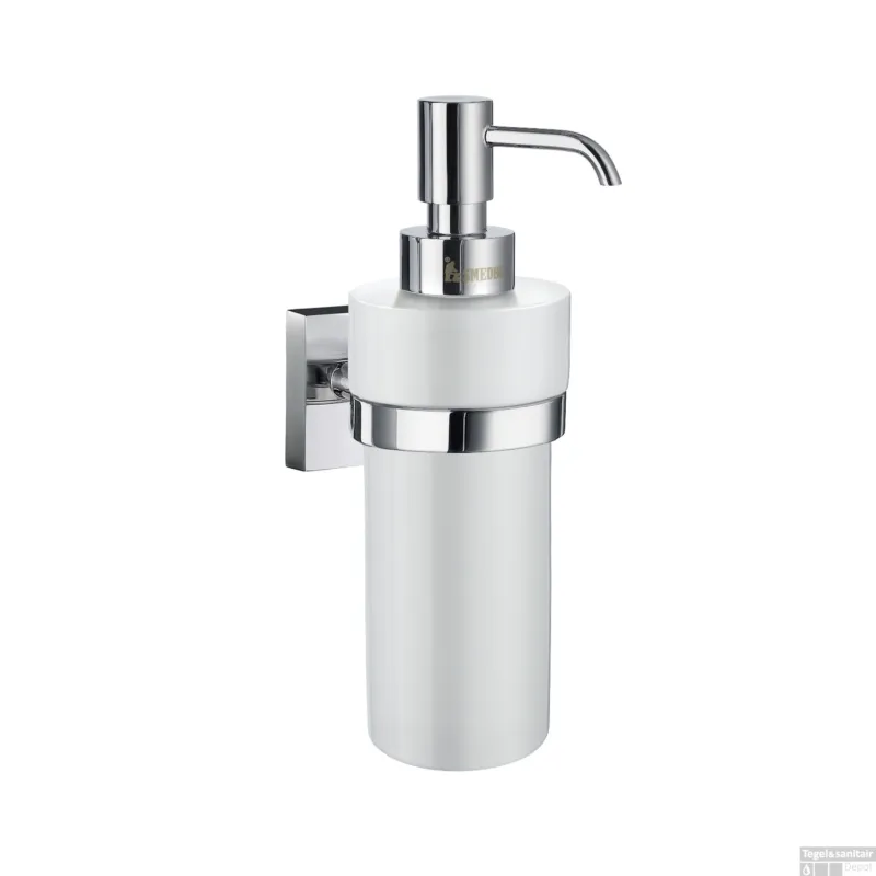 Must-Have Zeepdispenser Smedbo House Wandmodel Porselein Glas met Chroom