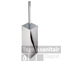 Op = Op Geesa Modern Art Closetborstelhouder Met Zwarte Borstel Chroom