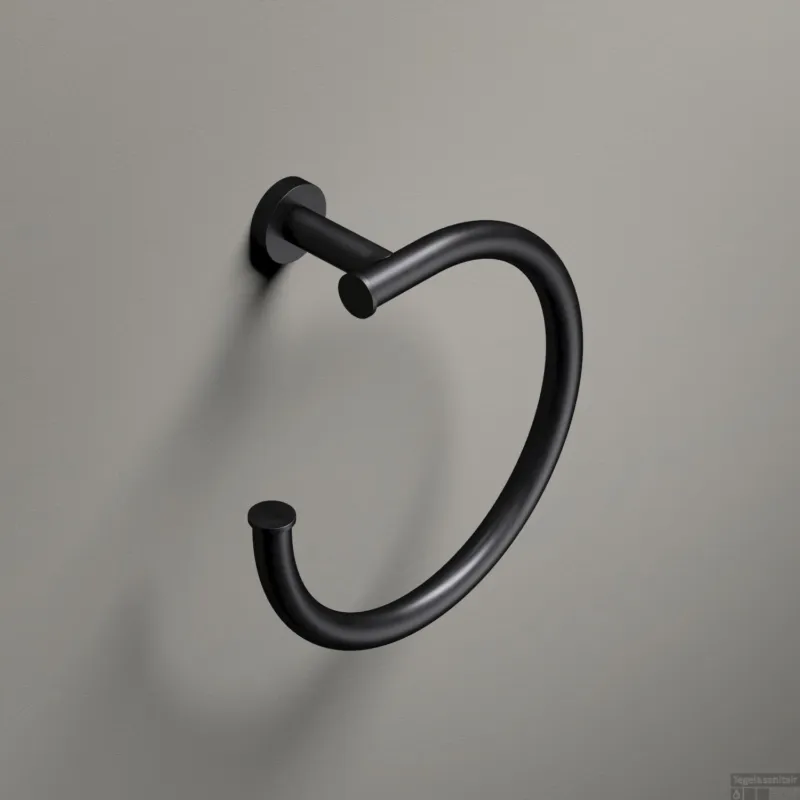Handdoekring Hotbath Cobber Mat Zwart Fabrieksprijs