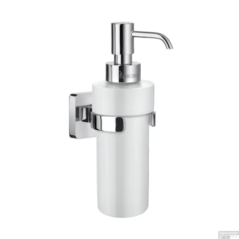 Merkproduct Zeepdispenser Smedbo Ice Wandmodel 200 ml Porselein Glas Chroom
