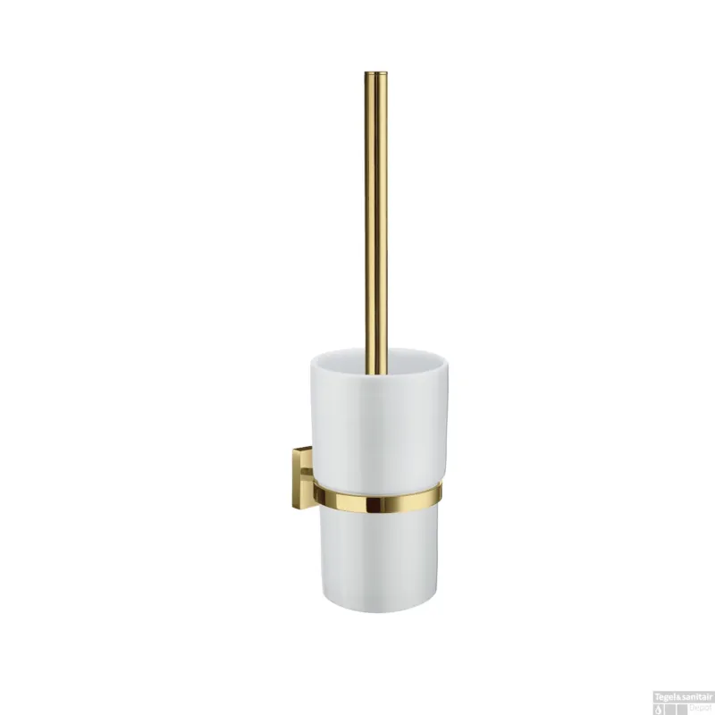 Meest Verkocht Toiletborstel met Wandhouder Smedbo House Porselein Glas met Messing