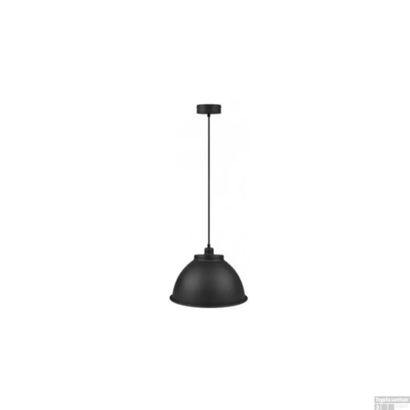 Betaalbaar Hanglamp Sanimex Njoy Industrieel IP20 Met E27 Fitting 380x250 mm Zwart