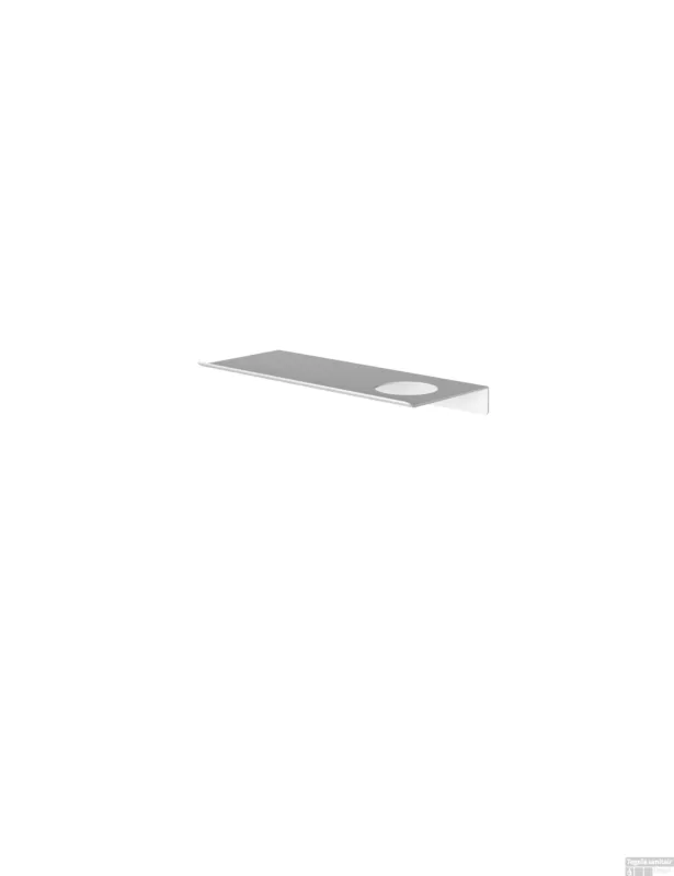 Hotbath &More Planchet 30 cm inclusief bevestigings rails met 1 uitsparing voor een zeepdispenser of beker Mat wit Koopje