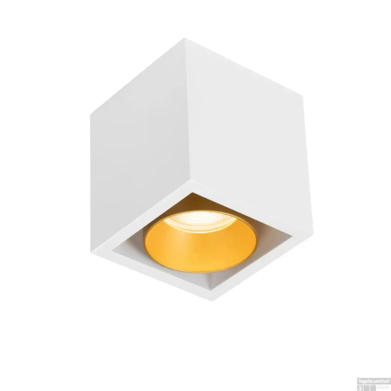 Nieuw Spot BWS Regina Aluminium 745Lm 9,2W Wit Met Gouden Anti-Glare Ring