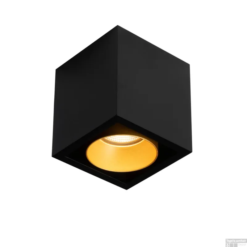 Alleen Vandaag Spot BWS Regina Aluminium 745Lm 9,2W Zwart Met Gouden Anti-Glare Ring