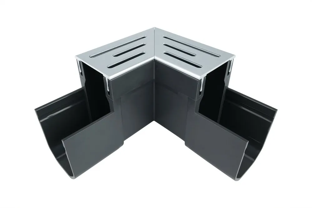 Favoriet Hoekstuk voor Smalle Lijngoot Aluminium 15,5 x 15,5 cm - Wovar