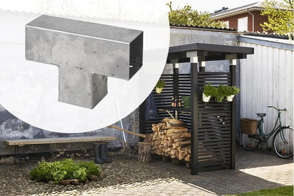 Pergola Verlenging Element voor 12x12cm palen Verzinkt Staal Betrouwbaar