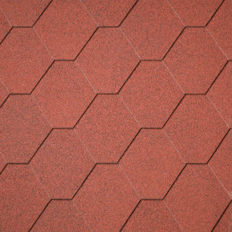 Bitumen Dakshingles hexagonaal rood per 3m2 Lage Kosten