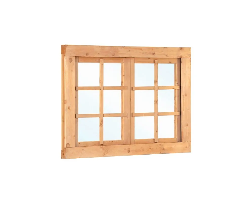 Bestel Nu Douglas dubbel draairaam 6-ruits 125.2x90 cm enkelglas - zwart beslag