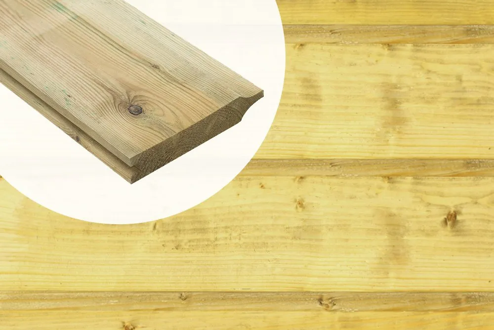 Dubbel Rabat Grenen 2.8x14cm - 240 cm Meest Verkocht