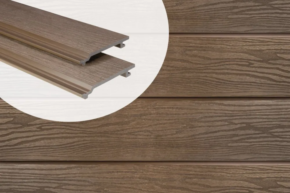 Gevelbekleding Composiet Timmdek Channelsiding 2x15x290 cm Walnut Bestseller