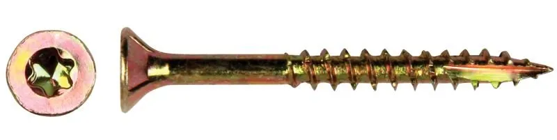 Spaanplaatschroef geelverzinkt torx 30 - 6,0 x 200 mm Hoge Kwaliteit