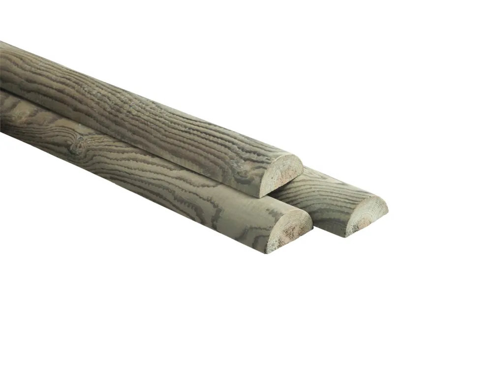 Lage Kosten Halfronde Regel Gefreesd 7x250cm Geimpregneerd hout