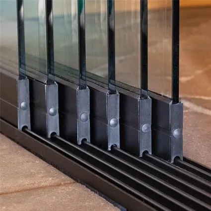 Direct Verzonden Glazenschuifwandset 6-sporig Zwart Glasmaat H198-252 x B98 cm - 222 cm