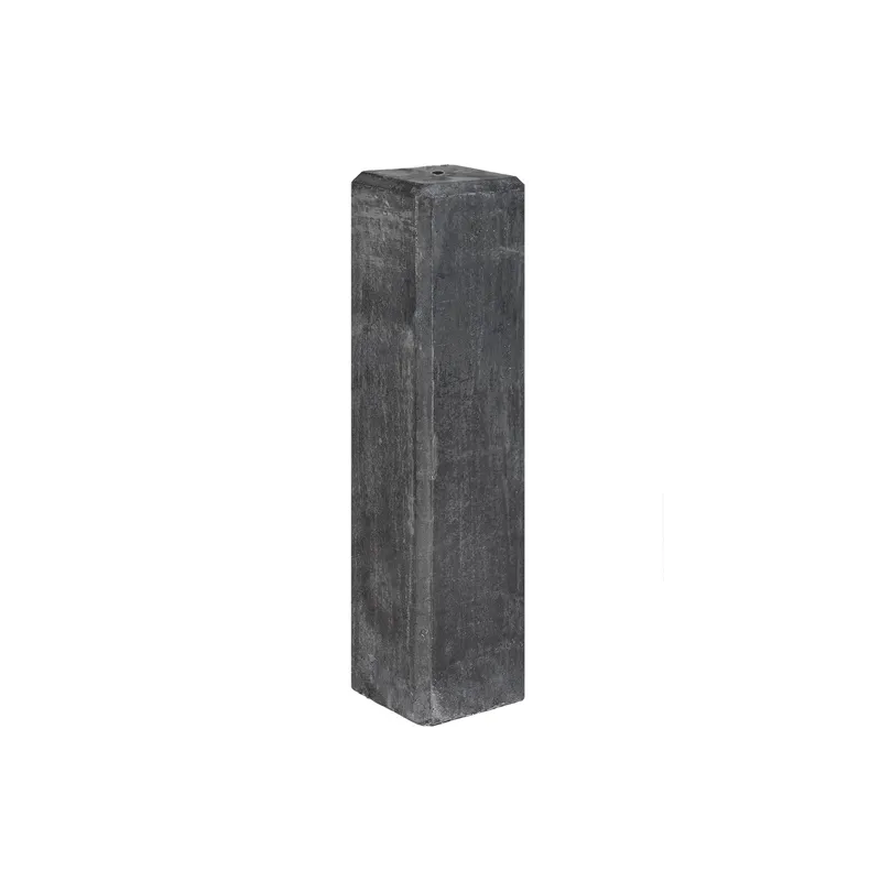 Betonpoer Antraciet 15x15x60cm Recht Model met kleine velling Direct Beschikbaar
