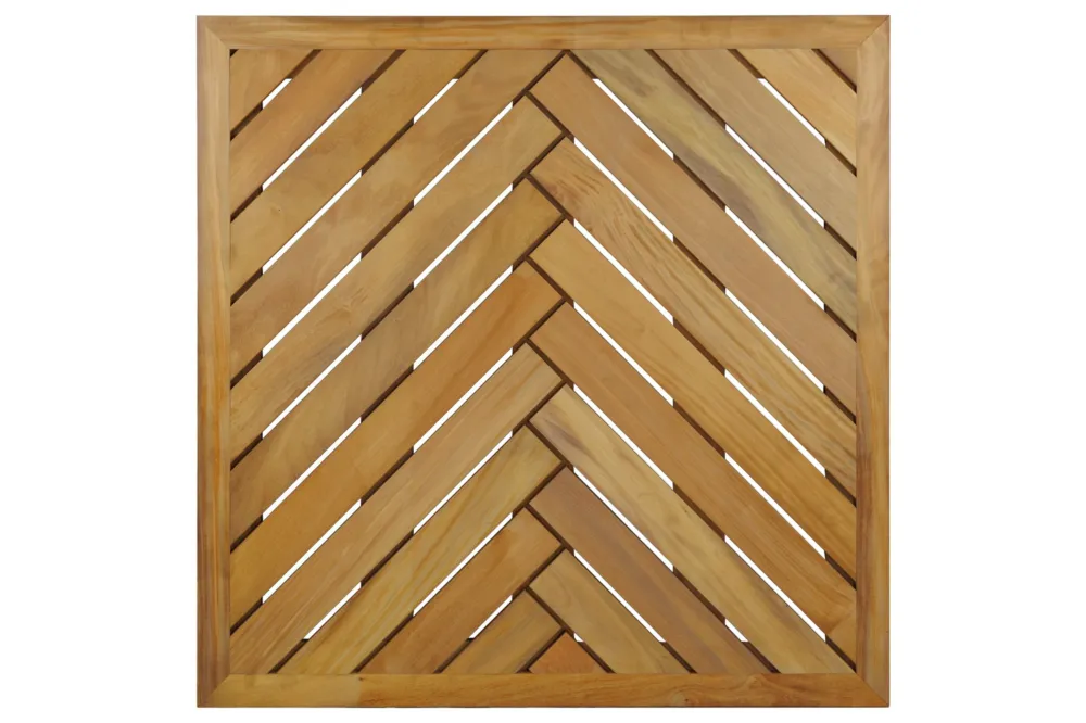 Snelle Levering Vlondertegel Hardhout Visgraat 100x100cm - Vlak Geschaafd