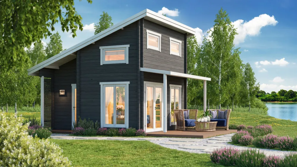 Blokhut Kokkola met Sauna 560x430cm Nieuw