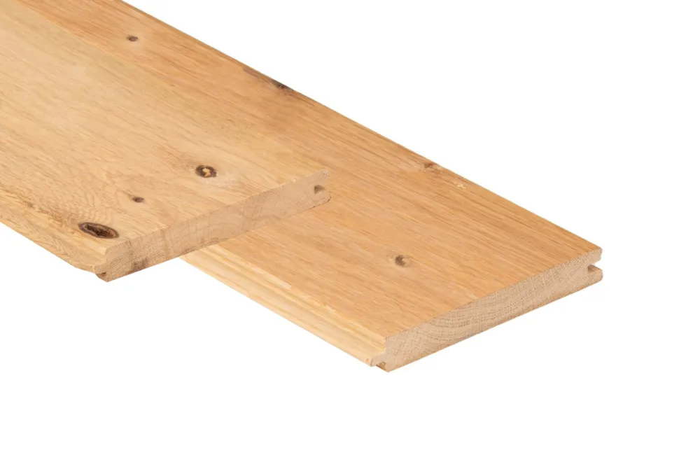 Actieprijs Dakbeschot Eiken Hardhout 1.8 x 13.0 cm Geschaafd Gedroogd - 250 cm