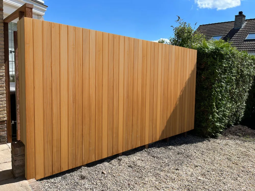 Lage Kosten Schuttingplank Ayous channel siding 14.4x1.8cm - 245 cm