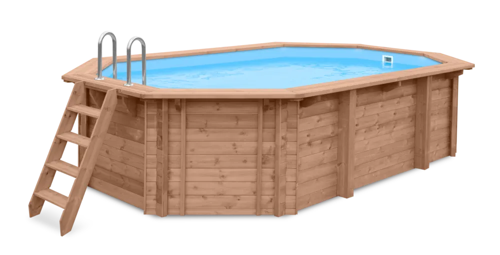 Luxe houten zwembad Daaibooi Beach 563x352x124cm Koop Online