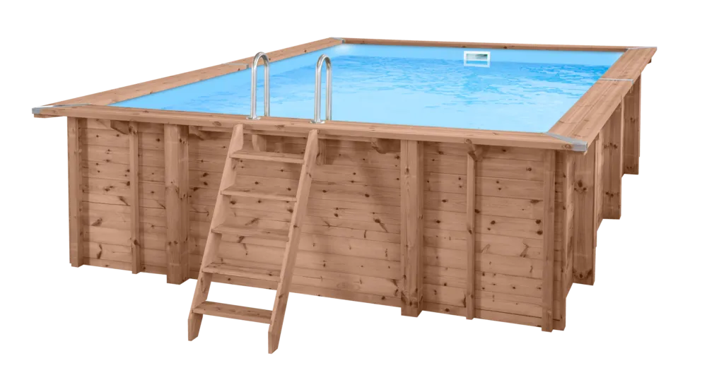 Koopje Luxe houten zwembad Playa Lagun 600x419x131cm