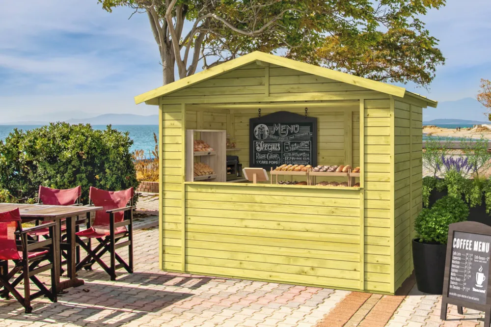 Houten Kiosk Vixen 266x175x239cm Geimpregneerd Hout Wanddikte 16 mm - incl. Vloer Actieprijs