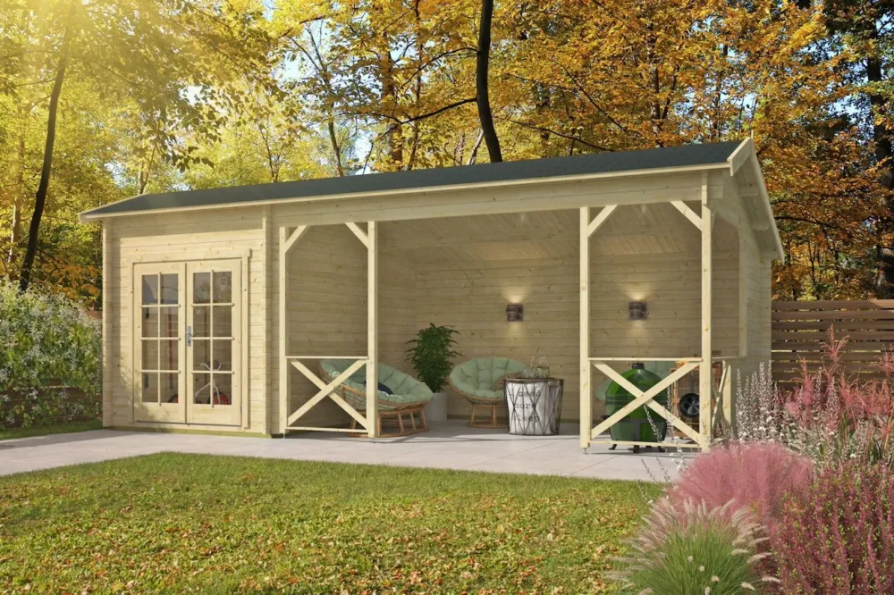 Blokhut Kukka Onbehandeld 700x350x279cm Premium