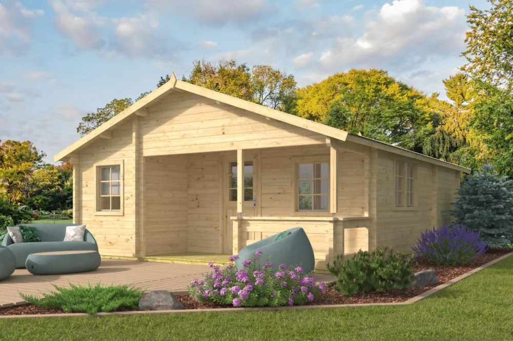 Speciale Aanbieding Blokhut Kay Onbehandeld 595x770x310cm