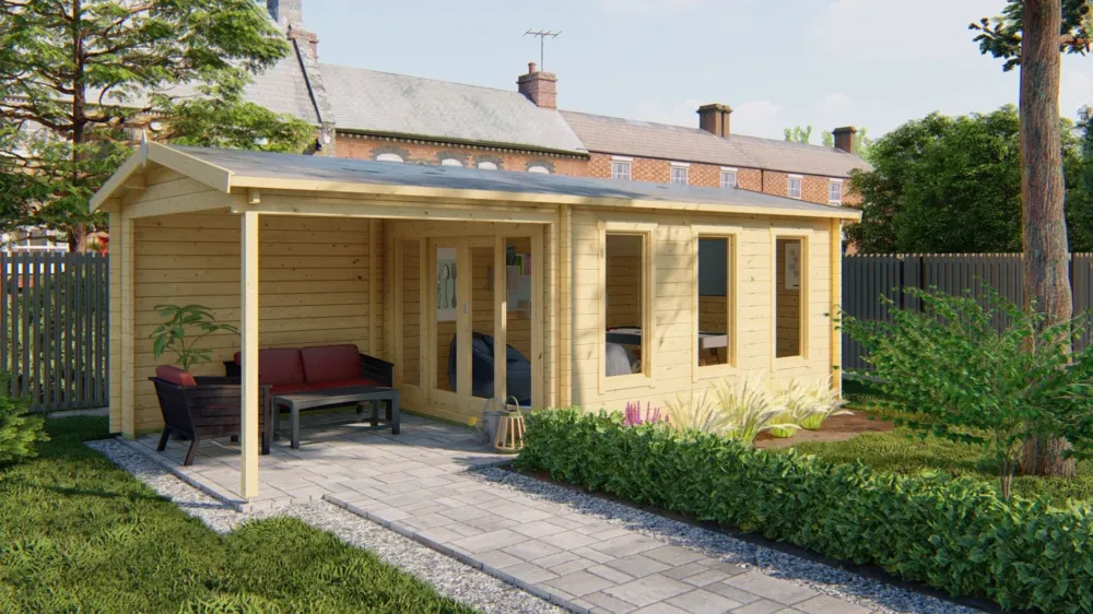 Korting Blokhut Skeg Onbehandeld 720x340x243cm