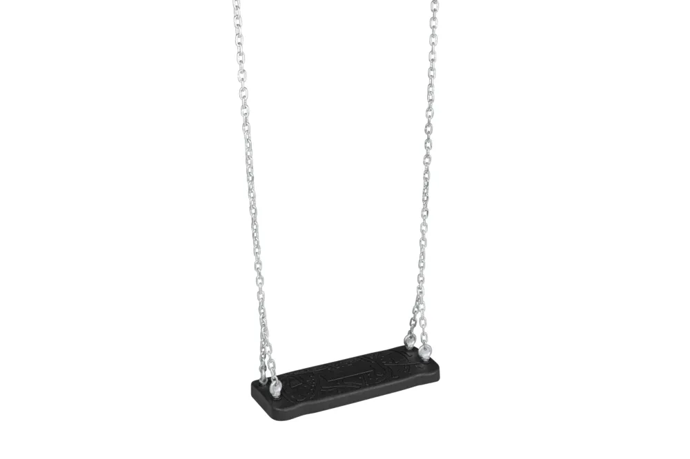 Dagaanbieding Rubberen Schommelzit Zwart met Ketting