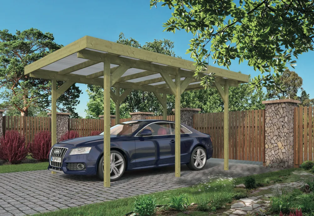 Houten Carport Enkel 300x500cm - Aanbouw of vrijstaande carports Merkproduct