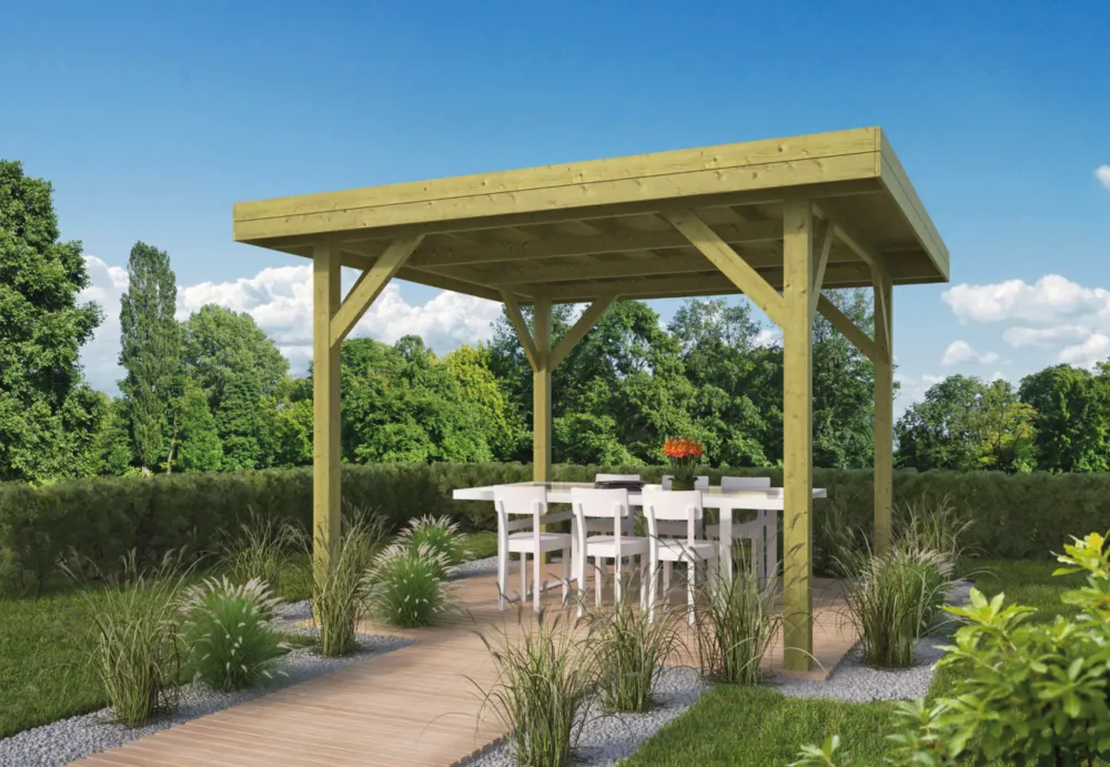 Aanbieding Prieel Modern Middel 356x356cm Tuinpaviljoen Geimpregneerd
