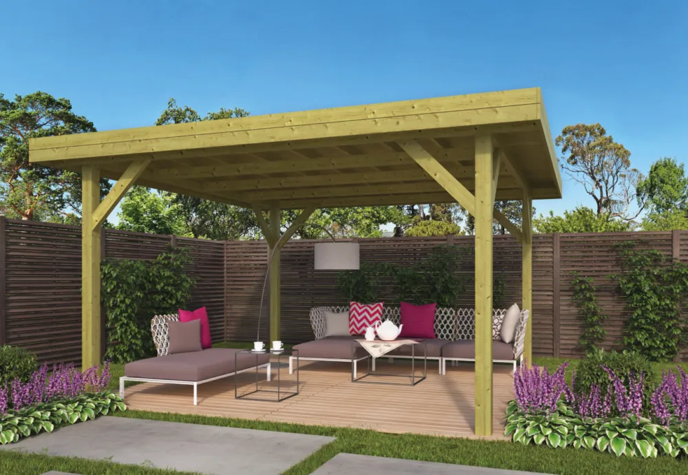 Prieel Modern Groot 445x445cm Geimpregneerd Aanbieding